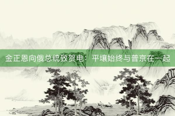 金正恩向俄总统致贺电：平壤始终与普京在一起