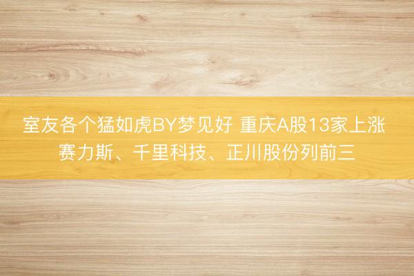 室友各个猛如虎BY梦见好 重庆A股13家上涨 赛力斯、千里科技、正川股份列前三