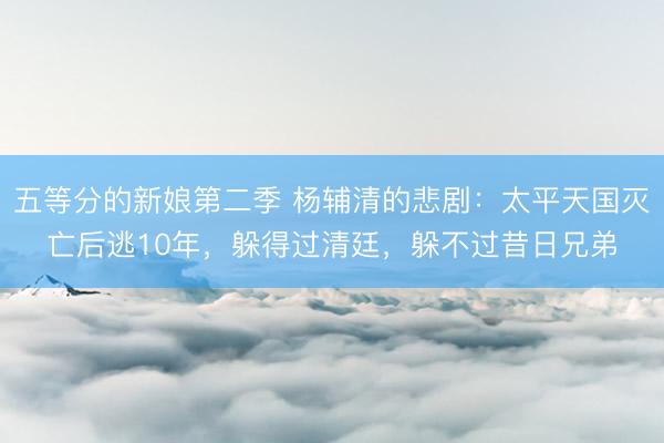 五等分的新娘第二季 杨辅清的悲剧：太平天国灭亡后逃10年，躲得过清廷，躲不过昔日兄弟