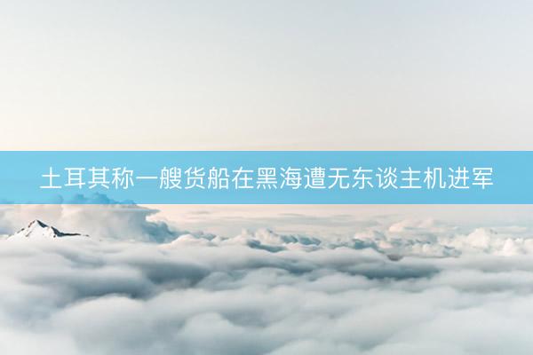 土耳其称一艘货船在黑海遭无东谈主机进军